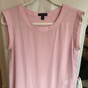Pretty pink J.Crew faux silk top